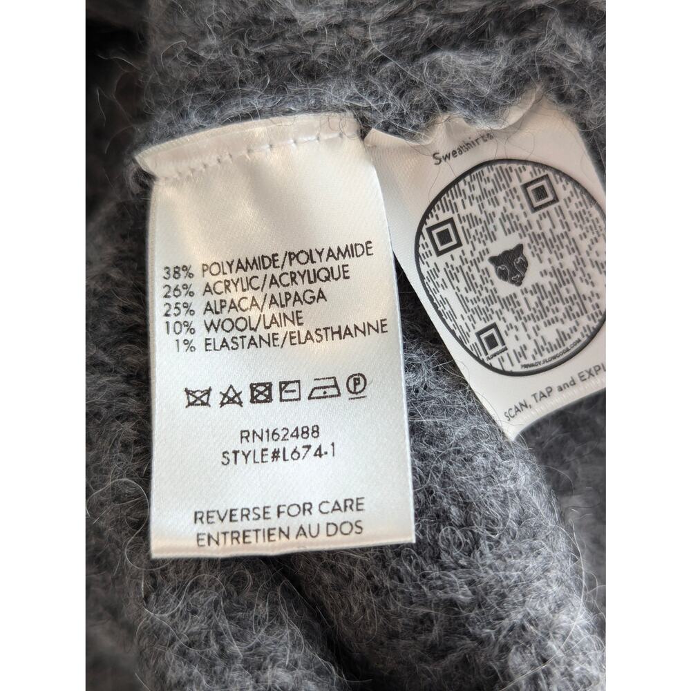 Lita by Ciara Women’s Grey Italian Wool Sweater Size XL - Picture 9 of 12